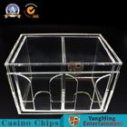Transparent Thick Acrylic Casino Game Accessories 8 Pairs Of Solitaire