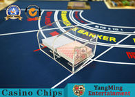 Transparent Acrylic Cow Cow Poker Chip Holder 2 Grid Split Pin Card Box