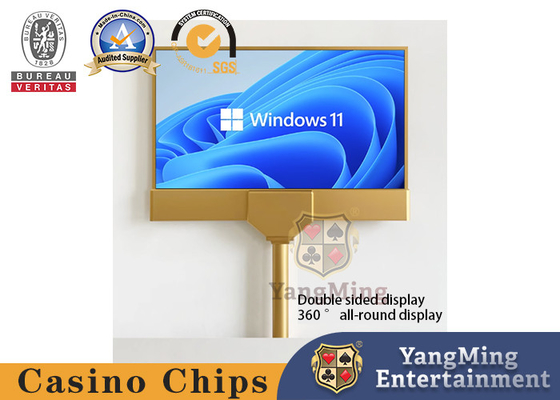 खरीदें डबल-साइड डिस्प्ले के साथ नया अल्ट्रा-थिन 27'' बैकारेट कैसीनो टेबल जुआ सिस्टम ऑनलाइन निर्माण