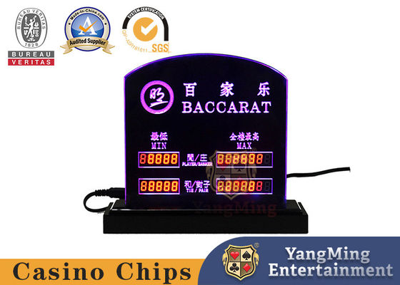 खरीदें Baccarat टेबल गेम्स समर्पित एलईडी इलेक्ट्रॉनिक टेबल लिमिट साइन कैसीनो पोकर टेबल बेट लिमिट स्वनिर्धारित लोगो ऑनलाइन निर्माण
