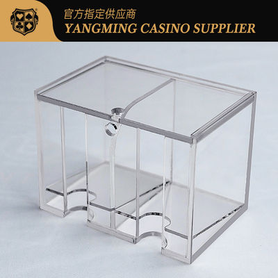 खरीदें High Quality Acrylic Clear 8 Deck Discard Holder Baccarat Casino Poker Game Table Waste Card Holder ऑनलाइन निर्माण