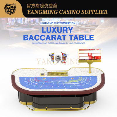 खरीदें 10 Persons High Quality Poker Table Solid Wood Baccarat Gambling Table For Sale ऑनलाइन निर्माण