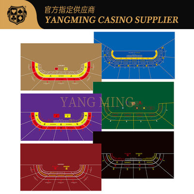 खरीदें 9 खिलाड़ियों के डिजाइन के साथ प्रीमियम कैसीनो बैकारेट टेबलक्लोथ ऑनलाइन निर्माण