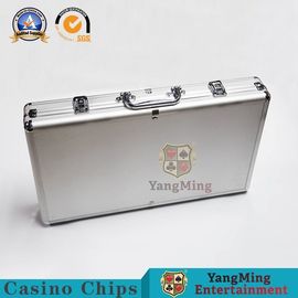 खरीदें मजबूत पावर एल्यूमीनियम मिश्र धातु फ्रेम बॉक्स 600pcs क्ले पोकर चिप्स बजाना कार्ड और पांसे के साथ मामला सेट करें ऑनलाइन निर्माण