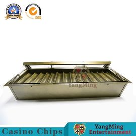 खरीदें 760 * 210 मिमी कैसीनो चिप ट्रे 2 लेयर जुआ चिप्स चिप्स फ्लोट डबल लॉक पोकर चिप केस ऑनलाइन निर्माण