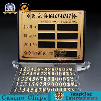 खरीदें गोल्डन पारदर्शी ऐक्रेलिक Baccarat पोकर एंटरटेनमेंट बोर्ड गेम लिमिटेड रेड कार्ड टेक्सास चिप टेबल मैनुअल डिजिटल साइन ऑनलाइन निर्माण