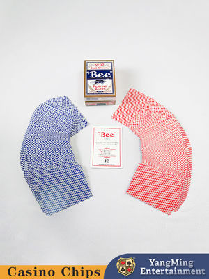 310 ग्राम आयातित लाल नीली मधुमक्खी काला कोर पोकर कार्ड बैकारेट जुआ टेबल समर्पित खेल कार्ड