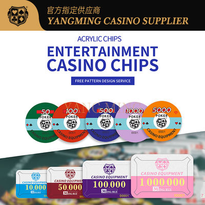 Factory Customized Acrylic Poker Chips Designed For Casino Baccarat Games