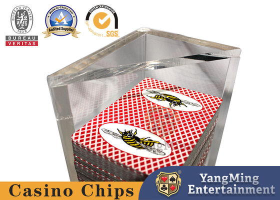 ड्रैगन टाइगर बैकारेट एक्रिलिक कैसीनो डिस्कॉर्ड धारक त्रिकोण पारदर्शी वाहक ड्रॉप धारक