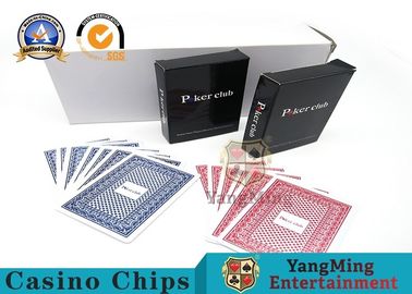 100% PVC Plastic Playing Cards / Casino Gold Plated Card With Two Color